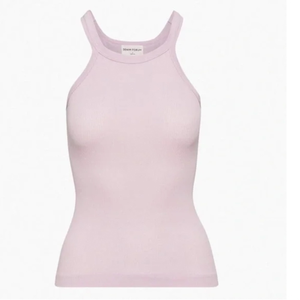 Aritzia Denim Forum The Jane Ribbed Tank in Lilac Bloom